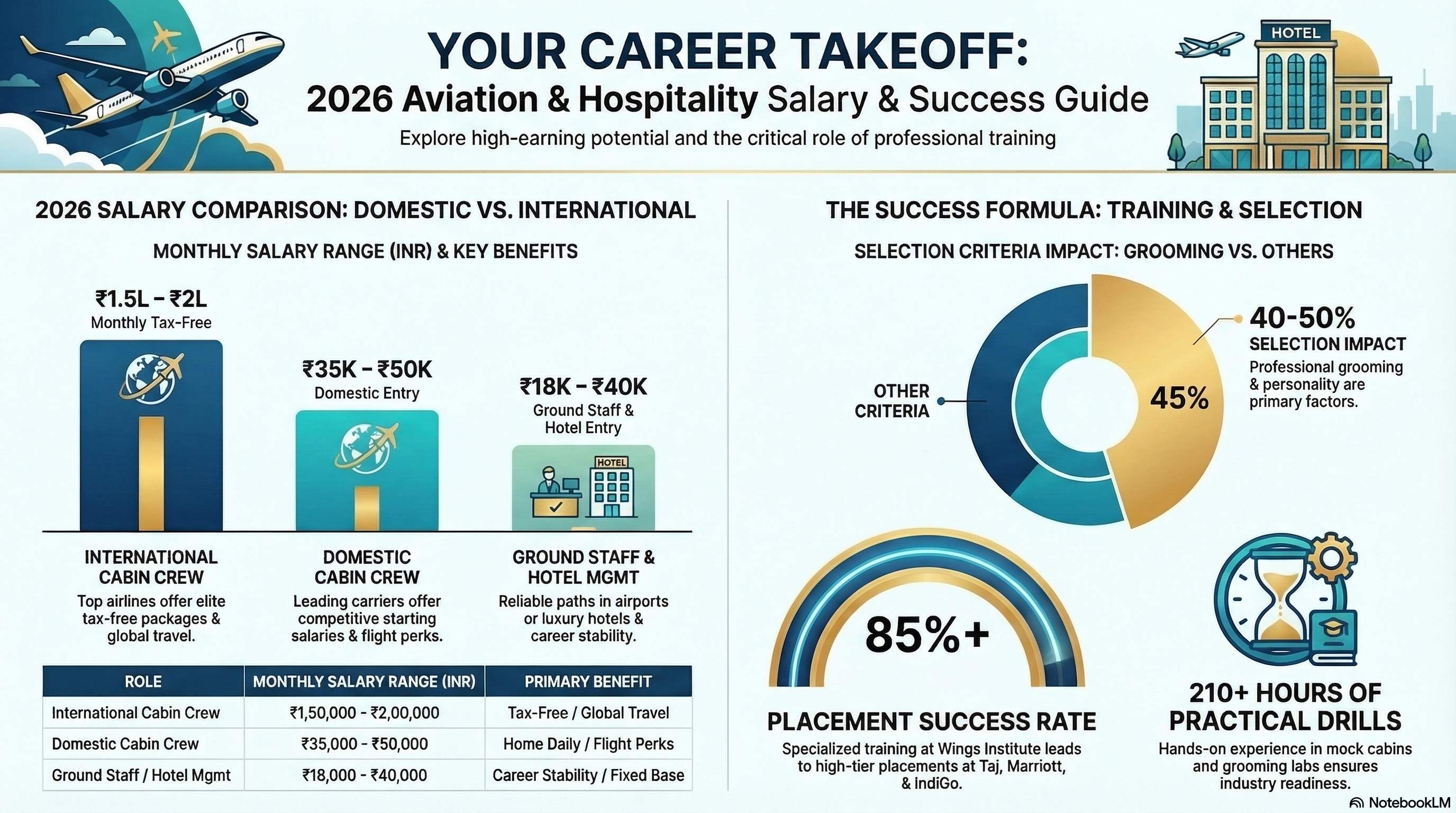 Self Grooming Course for Air Hostess Aspirants 2026: Complete Personality Development Guide - Cabin Crew career guide from Wings Institute Vadodara Gujarat